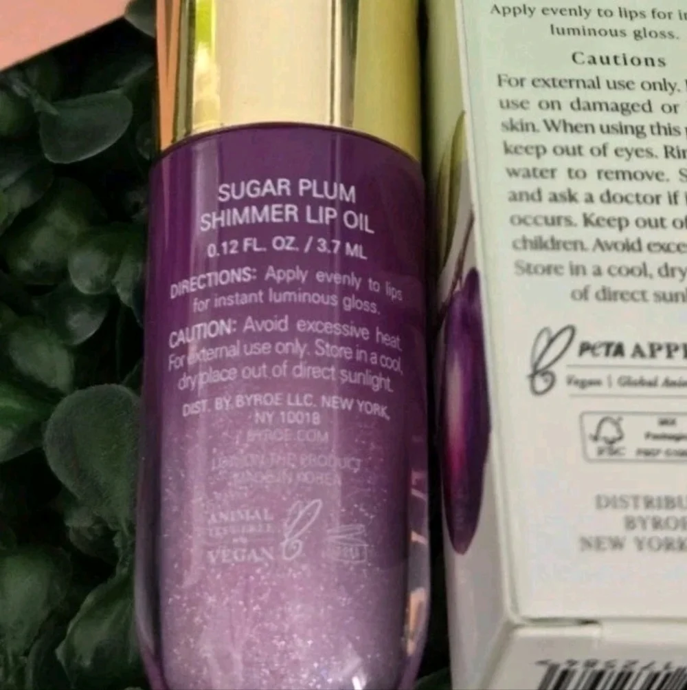 ​✨ BYROE New York Sugar Plum Shimmer Lip Oil • Full Size • NIB ✨